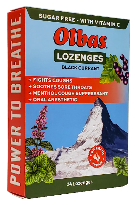 Olbas Sugar-Free Black Currant Lozenges - Olbas Herbal Remedies